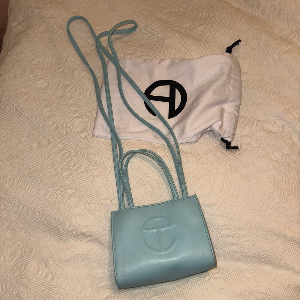 Telfar Blue Mini Bag with Iconic Design